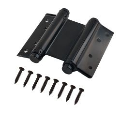 Петля пружинная двусторонняя (барная) FUARO DSH5 (125х86х1,5) INOX 201 BL черный /65287/ (1шт)