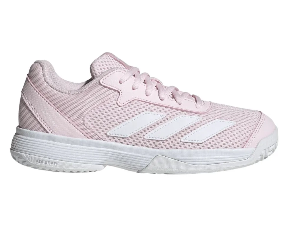 Детские теннисные кроссовки Adidas Courtflash K - distilled pink/cloud white/cloud white