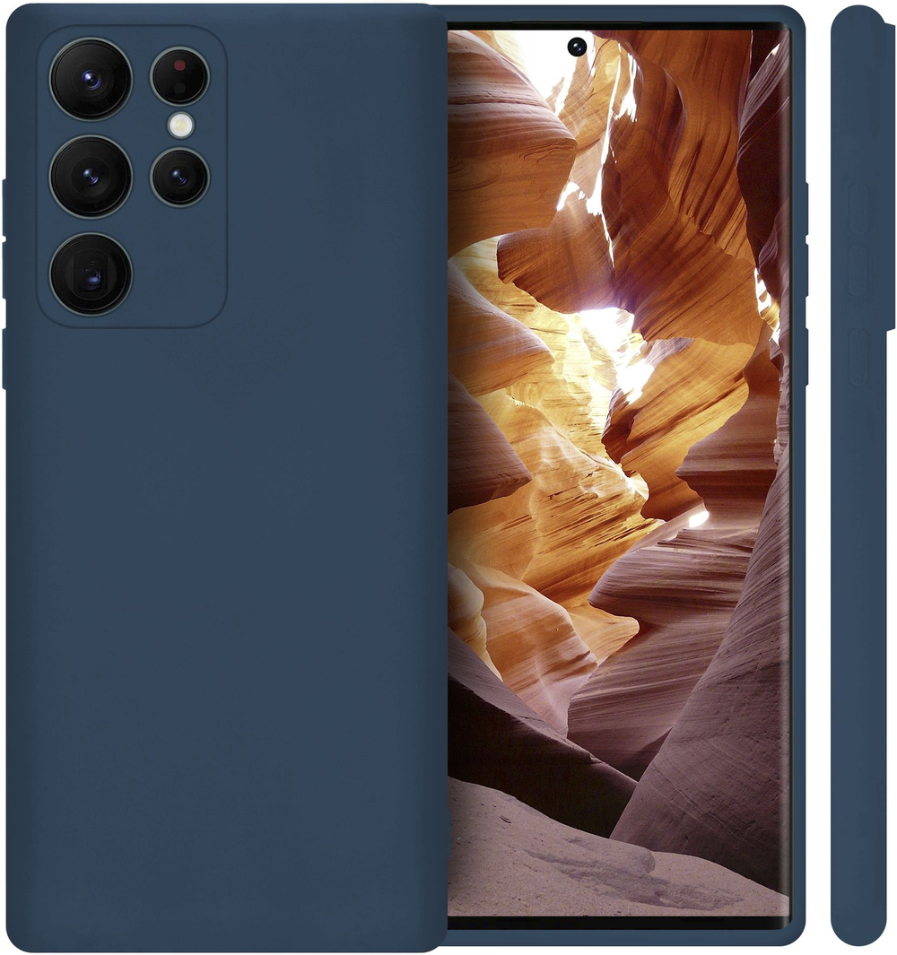 Мягкий Soft Touch чехол из силикона для SAMSUNG GALAXY S22 ULTRA с бархатной подкладкой