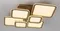 Люстра потолочная светодиодная Rilon 9304/2*3 CHAMPAGNE GOLD, 216 Вт, золотая и шампань