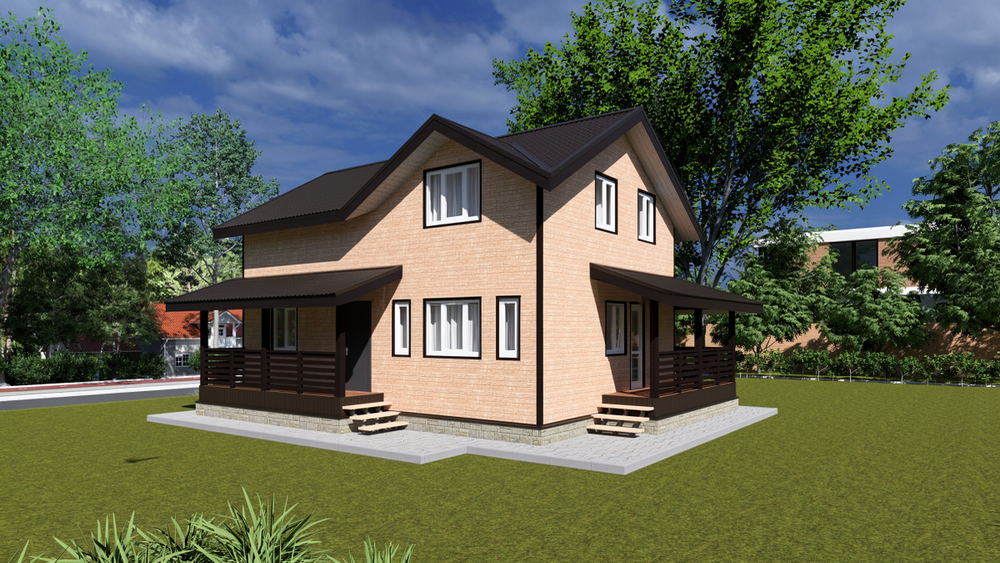 Каркас дома 10 x 11 м