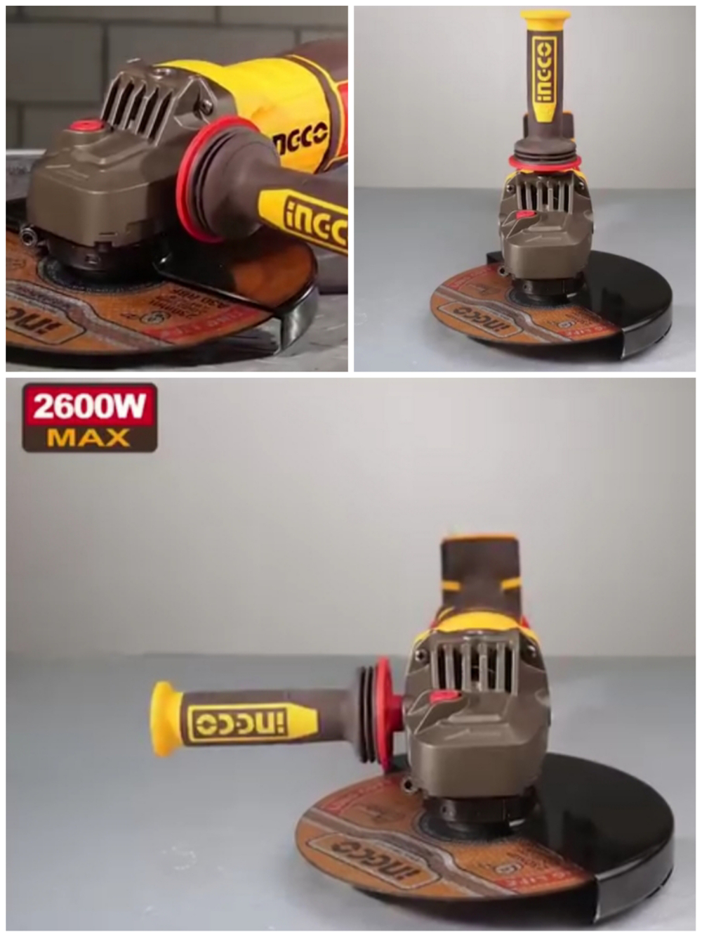Аккумуляторная угловая шлифовальная машина (УШМ) INGCO CAGLI4260182 INDUSTRIAL 42 В 230 мм 2х4 Ач