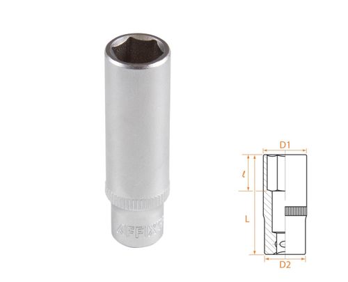 AFFIX (AF00120010) Головка торцевая глубокая шестигранная 1/4", 10 мм