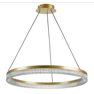 Люстра подвесная 38W 3000K 736161 черный/латунь Rotonda Lightstar