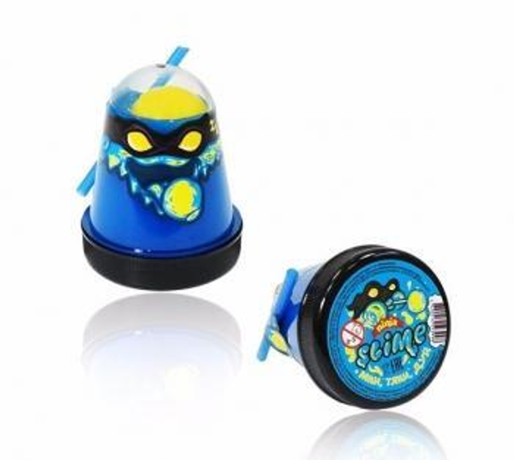 Лизун "Slime "Ninja", 2 в 1 смешивай цвета, синий и желтый, 130 г.