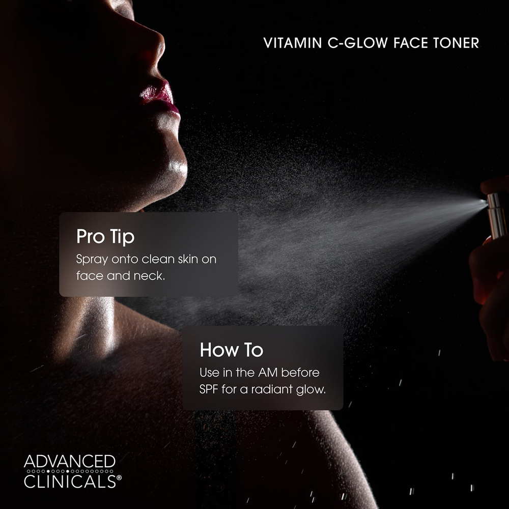 Advanced Clinicals, C-Glow Toner, тоник с витамином C и пептидами, 237 мл (8 жидк. унций)