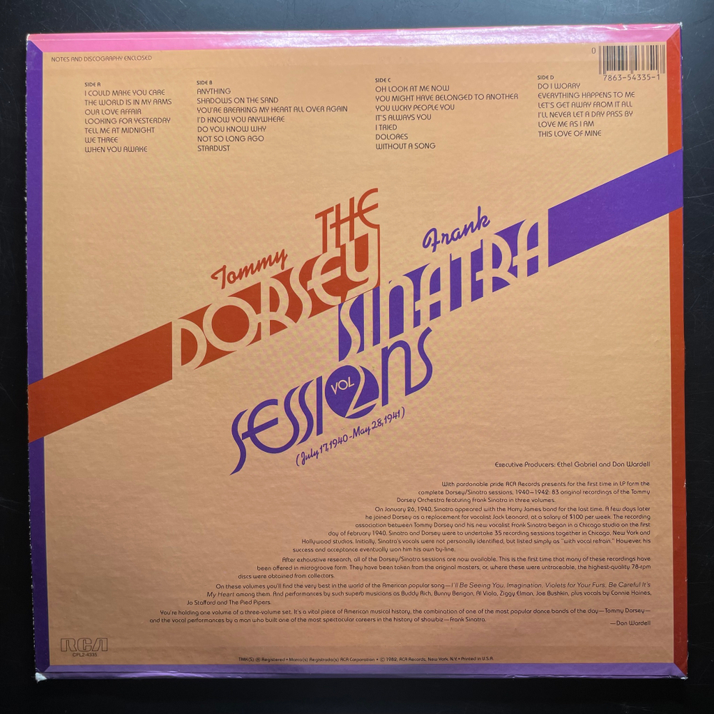 Tommy Dorsey & Frank Sinatra - The Dorsey / Sinatra Sessions Vol. 2 2LP (США 1982г.)