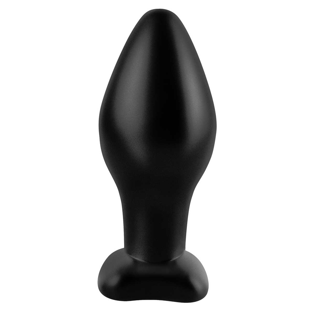 Черная анальная пробка среднего размера Large Silicone Plug - 13 см. (Цвет: черный)