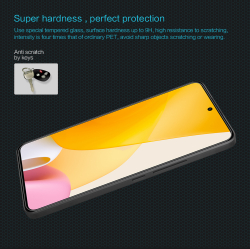 Защитное стекло с прозрачными рамками от Nillkin для Xiaomi 12 Lite 5G, серия H Anti-Explosion Glass Screen Protector