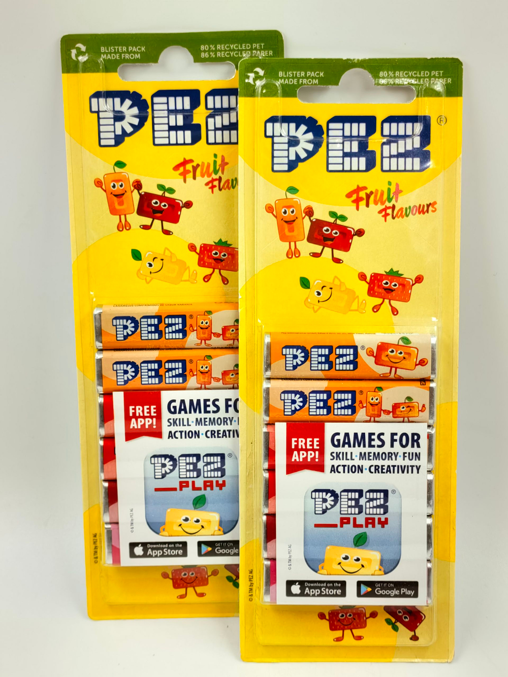 PEZ Сменные блоки конфет с фруктовыми вкусами "Фруктовый микс", 2 уп. по 51 г (Австрия)