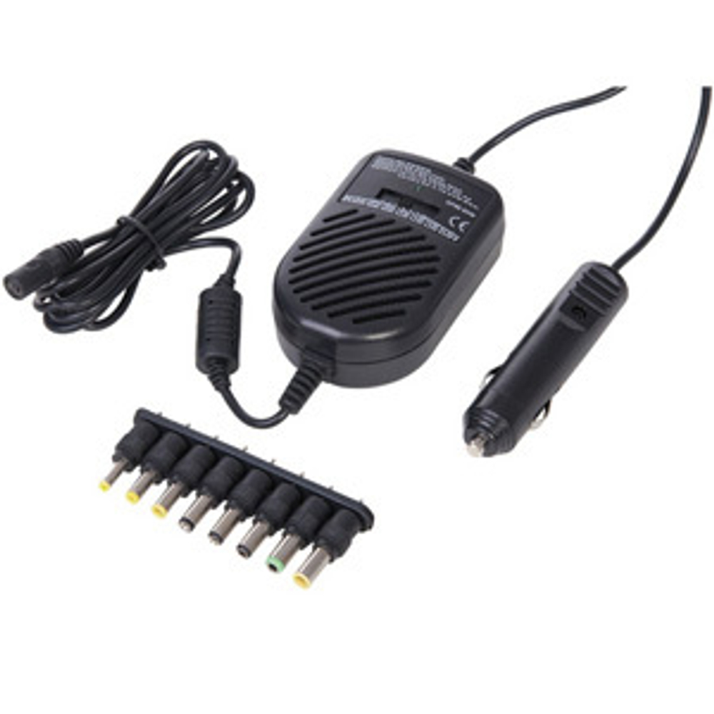 Автомобильный адаптер BRAND, для ноутбуков и планшетов, 15-24V, 80W, 8 сменных разъемов