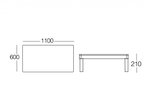 Столик ламинированный журнальный Papatya Slim Center Low Table (D)
