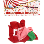 Воздушные шары 5 шт, 10»/25см «С праздником!», Феерверк (микс)