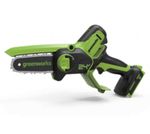 Цепная мини пила аккумуляторная Greenworks G24MCS10 Арт. 2008207, 24V, 10см, без АКБ и ЗУ