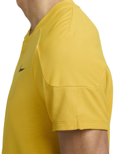 Мужская теннисная футболка Nike Court Dri-Fit Slam RG Tennis Top - vivid sulfur/black