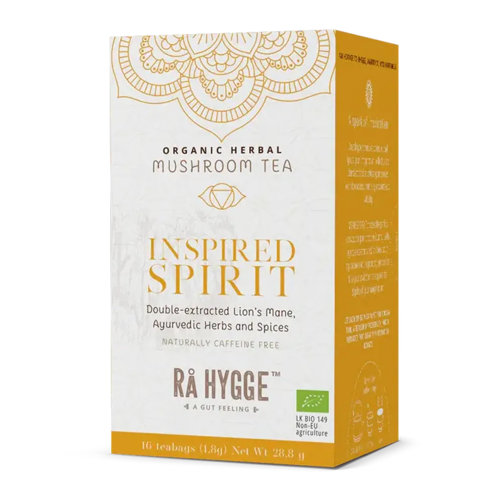 RA HYGGE Herbal Mushroom Tea Insipred Spirit - Lion's Mane 16 bags 28.8g.