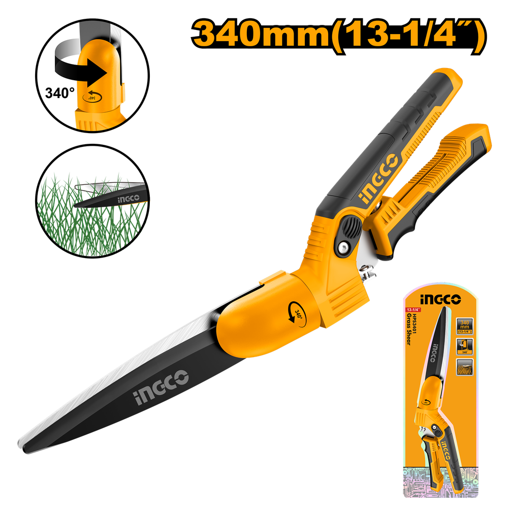 Газонные ножницы поворотные INGCO HPS3401 340 мм Газонные ножницы поворотные INGCO HPS3401 340 мм