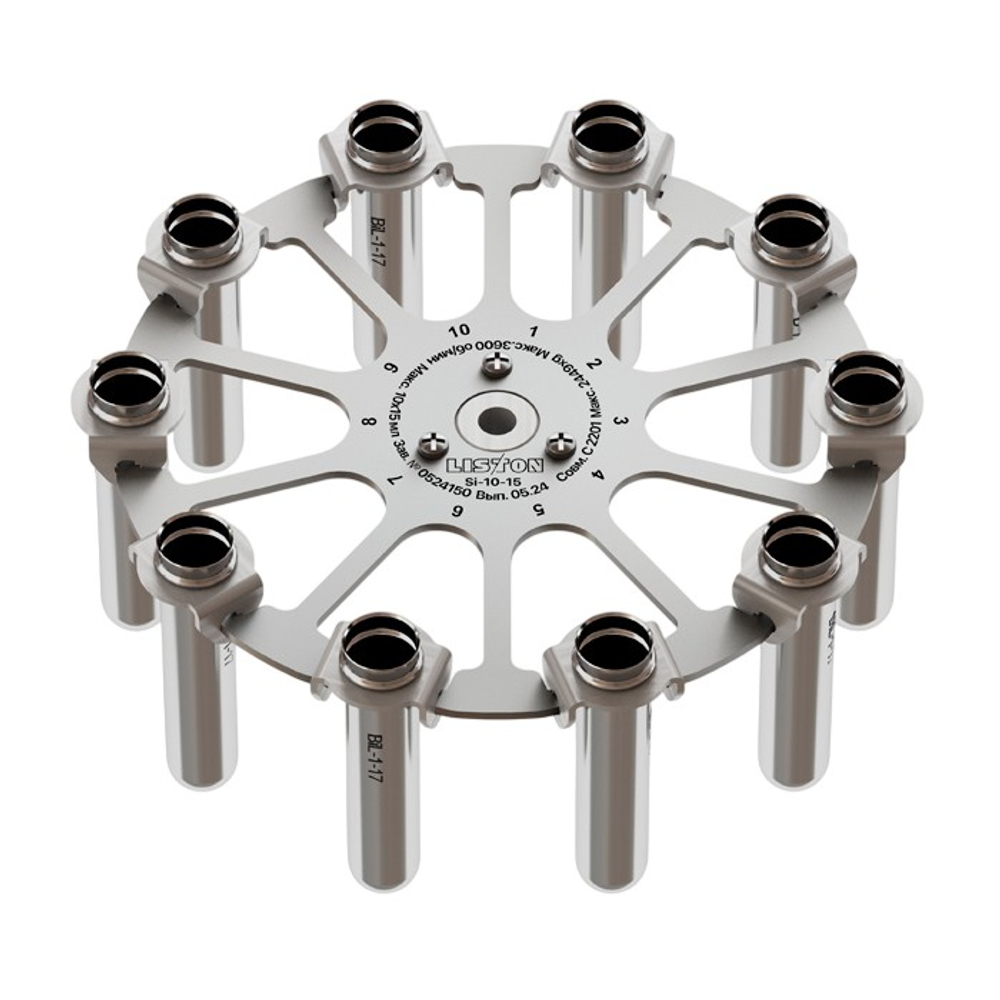 Центрифуга лабораторная Liston C 2201 в комплекте с ротором Si-10-15 (нержавеющая сталь) и бакетами Bi-1-17 (нержавеющая сталь) - 10шт.
