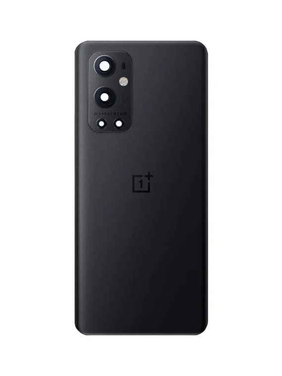 Задняя крышка для OnePlus 9 Pro черная (Stellar black) со стеклом камеры
