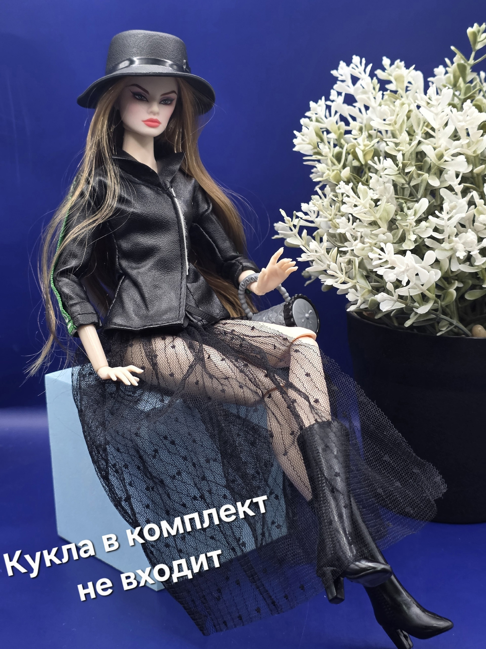 Одежда комплект 6 пр. куртка,юбка, сапоги , трусики , сумка , шляпа для коллекционных кукол Супермодель, Барби , Xian , куклы 1/6 , арт. 035032