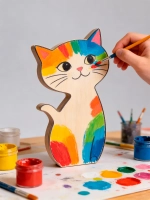 Фигурки для раскрашивания, пасхальный декор котик