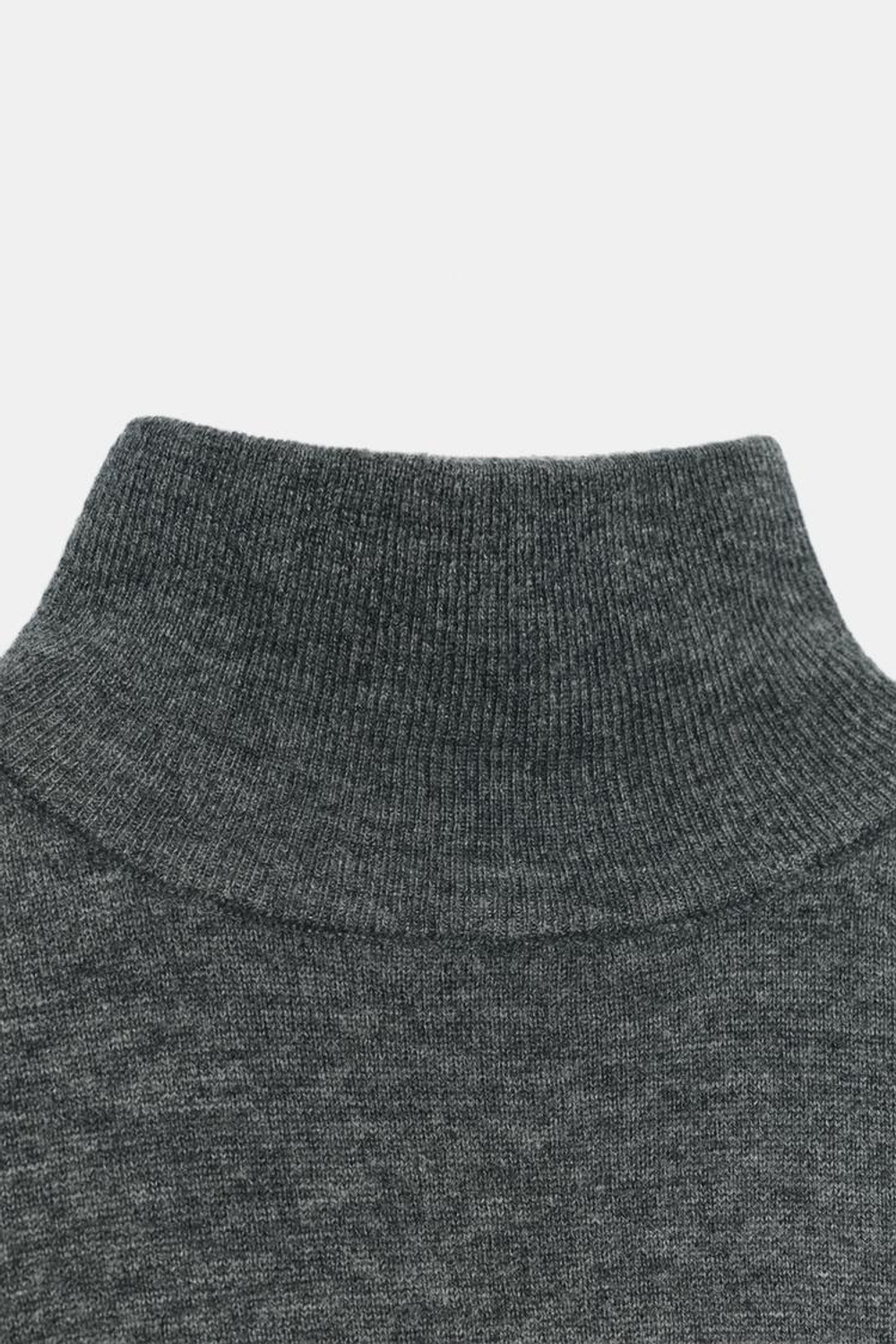 ZARA СВИТЕР ИЗ 100% ШЕРСТИ EXTRASOFT, МЯГКИЙ СЕРЫЙ