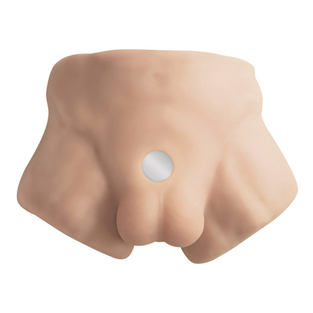 Телесный торс со съемным фаллоимитатором SilexD Apollo S Mid Ultra Realistic Half Torso with Dildo 7" Included