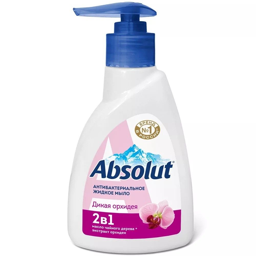 Жидкое крем-мыло антибактериальное 2 в 1 Absolut Дикая орхидея 250мл