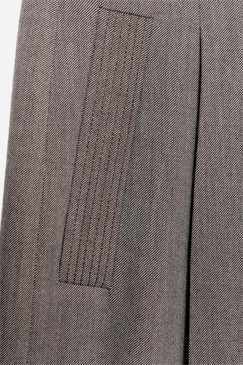 ZARA БРЮКИ С КАРМАНАМИ И ЗАЩИПАМИ — ZW COLLECTION, КОРИЧНЕВЫЙ МЕЛАНЖ