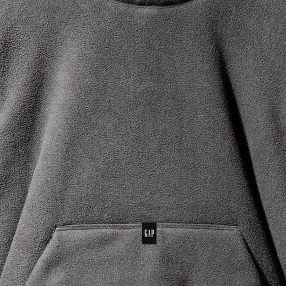 YEEZY x GAP x Balenciaga Polar Fleece Hoodie, темно‑серый