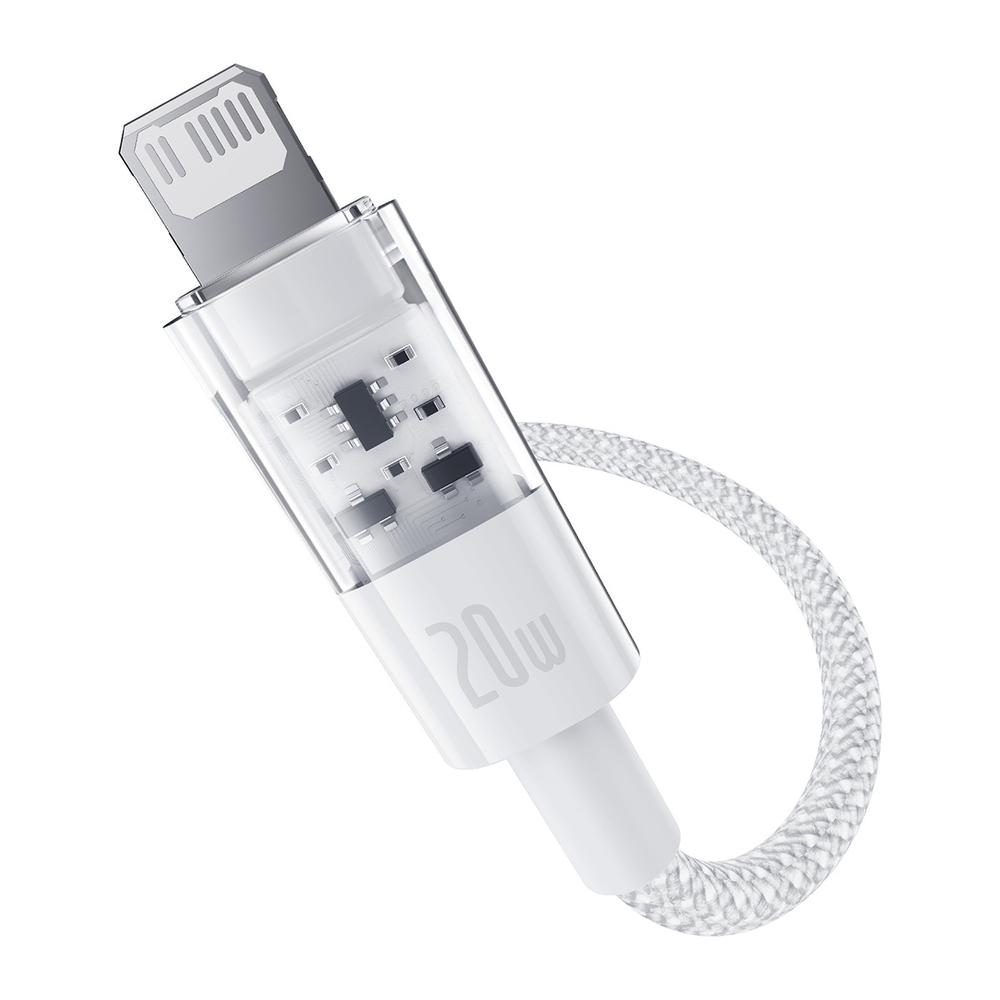 USB-C - Lightning Кабель Baseus Gem Charging+Data 20W 1m - Moon White