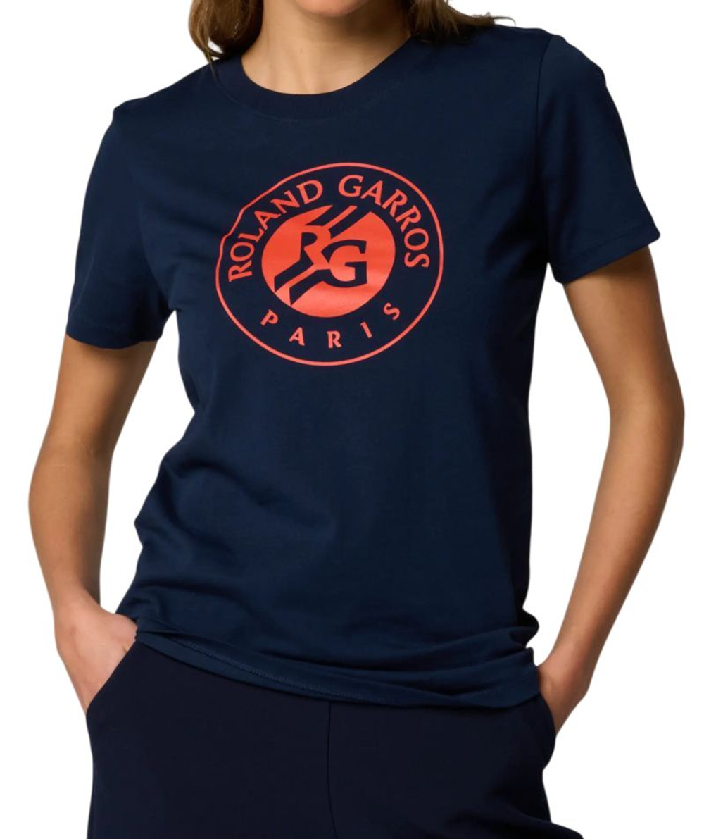 Женская теннисная футболка-поло Roland Garros Logo Tasha — navy
