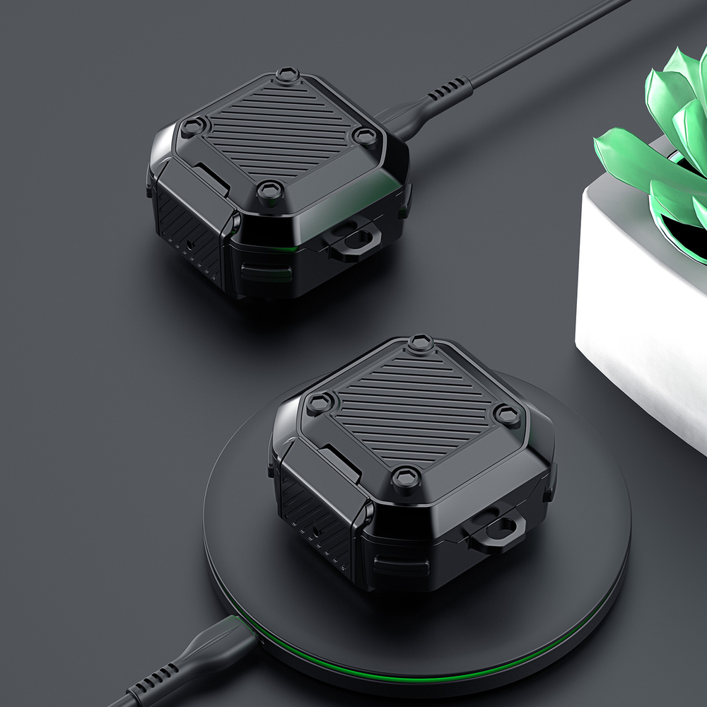 Усиленный чехол черного цвета для наушников Samsung Buds Live, Buds Pro, Buds2 и Buds2 Pro, серия SECG Series от Dux Ducis