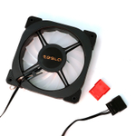 Вентилятор ТЕСЛА (TESLA) RGB120-XB, 120мм, Molex, черный-белый/RGB, 1200rpm, 38CFM, 21дБ, антивибропрокладки, бесконечное зеркало, изменение скорости анимации подсветки (TSL-120-XB)