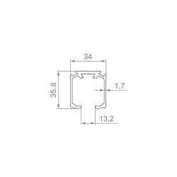 Комплект ARMADILLO Comfort-PRO верх.направ. 80/2,3/3000 и декор.накладка 3м BL (черный) /60537/