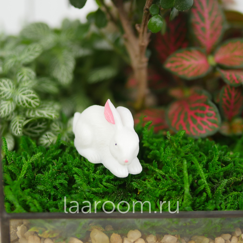Фигурка для флорариума Зайчик лежачий