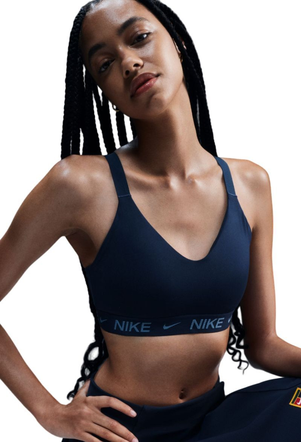 ТОП теннисный Nike Indy Medium Support Padded Adjustable Sports Bra - небесный