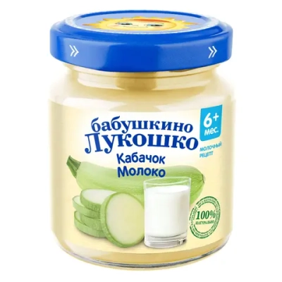 Пюре Бабушкино лукошко Кабачок-молоко с 6 мес 100 г