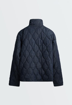Oysho Утепленная куртка Boxy с FELLEX® AEROGEL (эффект денима), синий