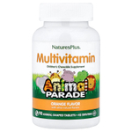 NaturesPlus, Animal Parade®, жевательные мультивитамины для детей, со вкусом апельсина, 90 таблеток в форме животных