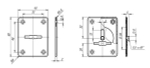 Накладка на сувальдный замок ESC.S-lift+S/K.set (ESC081/082) хром (2шт.)
