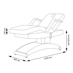 СПА кушетка Аврора, светлый каркас, 3 мотора