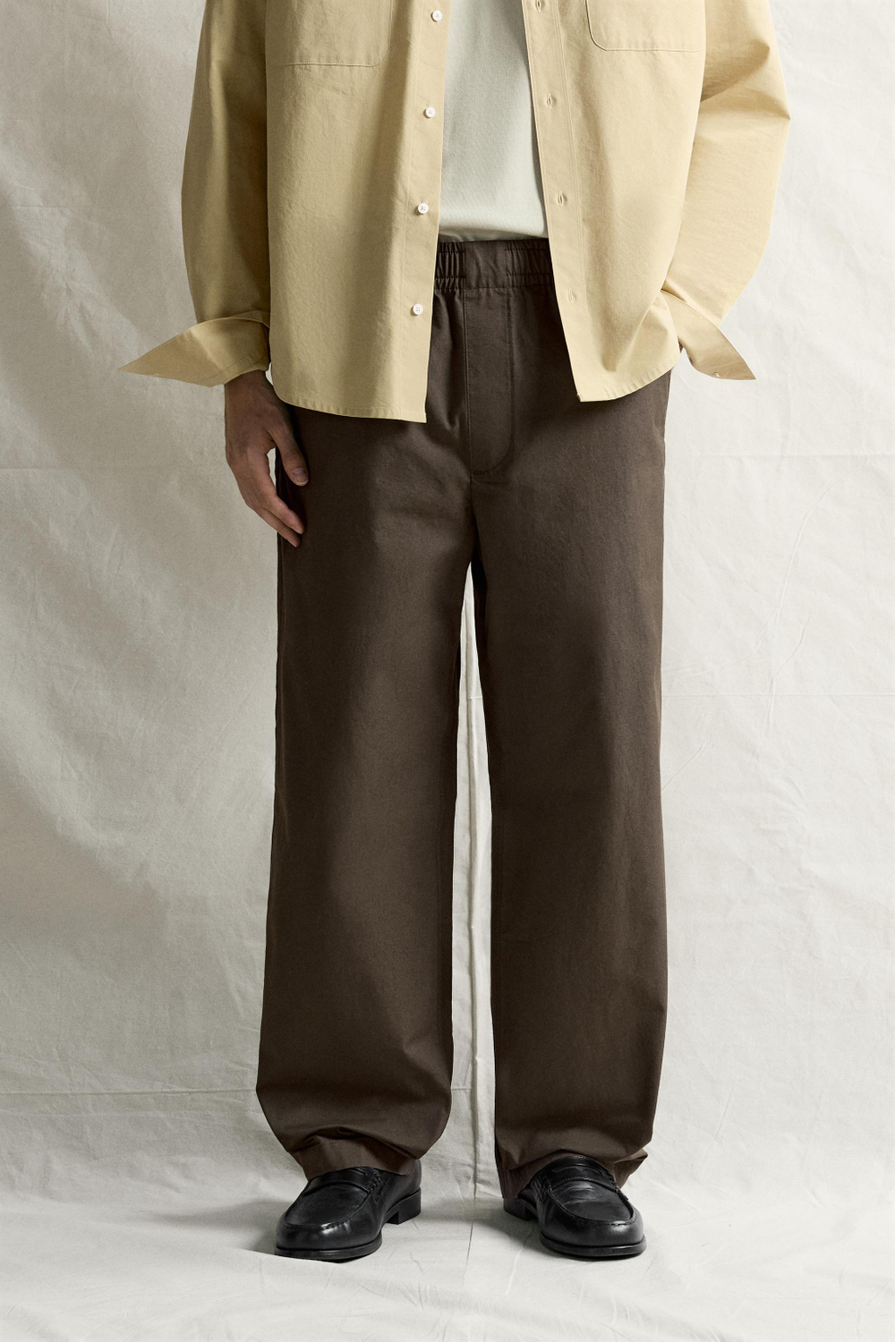 БРЮКИ BARREL FIT ИЗ ХЛОПКА — ZARA