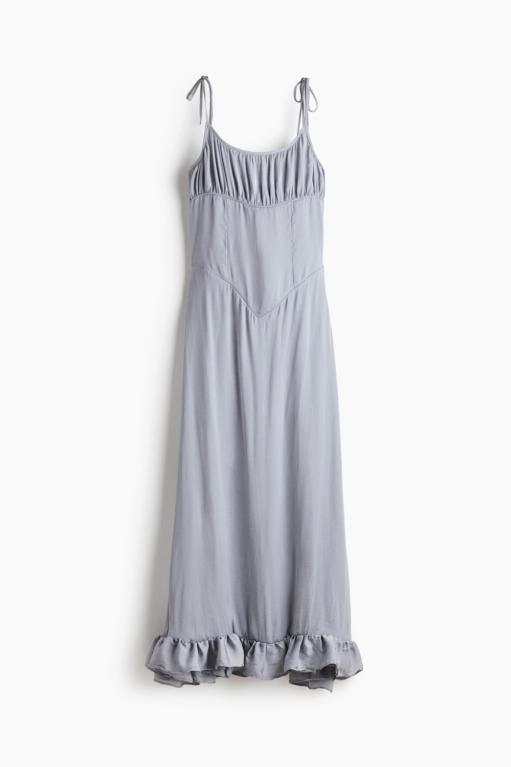 Платье с оборкой и завязками на бретелях - H&M