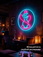 Неоновая вывеска Кальян в круге