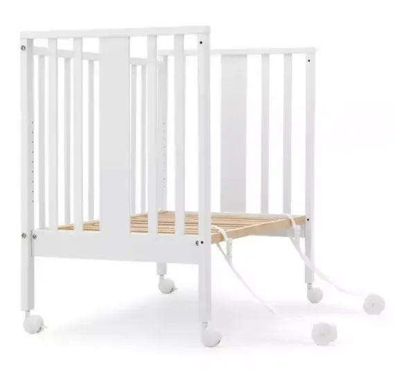 Детская кроватка на колесах Erbesi Mini Charly White/Grey