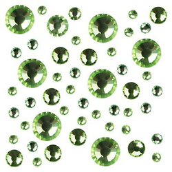 Стразы цветные микс размеров в баночке Peridot