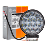 AE42R-14LED-42PC Фара светодиодная дополнительная, круглая 115*42*142, рассеянный свет, 14 диодов, крепление по центру, 42 Вт, 10-30 В
