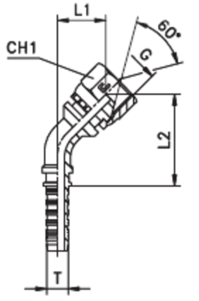 Фитинг DN 05 BSP (Г) 1/8 (45)