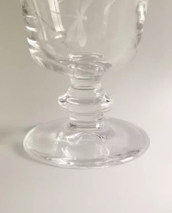 ZARA HOME БОКАЛ ДЛЯ ВИНА С РИСУНКОМ, БЕЛЫЙ